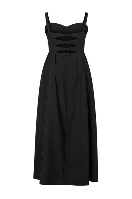 Trendyol Curve Dam Svart Enfärgad Maxi Ärmlös Fest A-linje Plus size Klänning - Image 5