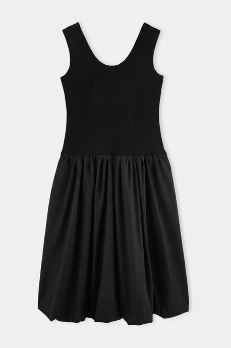 Trendyol Curve Dam Svart Enfärgad Maxi Ärmlös A-linje Plus size Klänning - Image 5