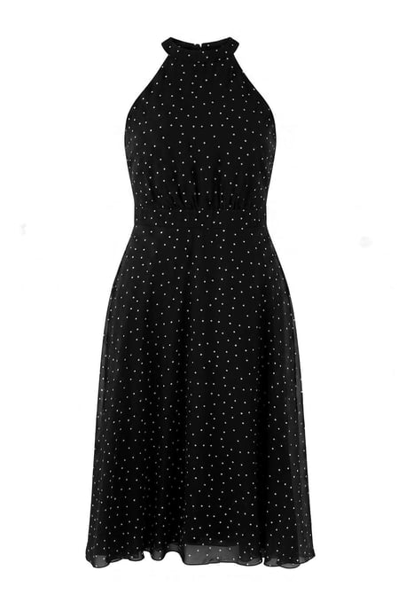 Trendyol Curve Dam Svart Prickig Maxi Ärmlös A-linje Plus size Klänning - Image 3