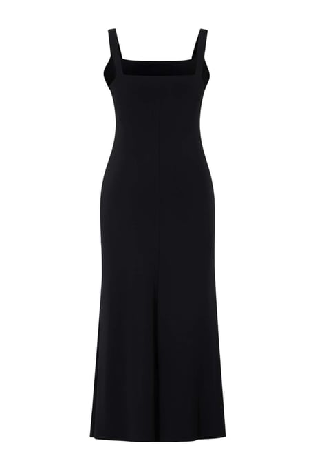 Trendyol Curve Dam Svart Enfärgad Maxi Ärmlös Casual Sjöjungfru Plus size Klänning - Image 4