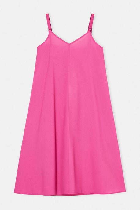 Trendyol Curve Dam Rosa Enfärgad Maxi Ärmlös Strandkläder A-linje Plus size Klänning - Image 3