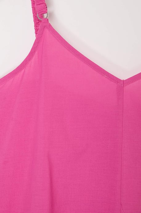 Trendyol Curve Dam Rosa Enfärgad Maxi Ärmlös Strandkläder A-linje Plus size Klänning - Image 4