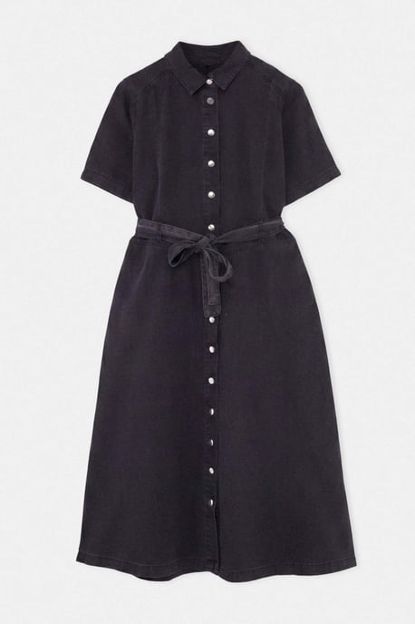 Trendyol Curve Dam Svart Enfärgad Maxi Kort A-linje Plus size Klänning - Image 4