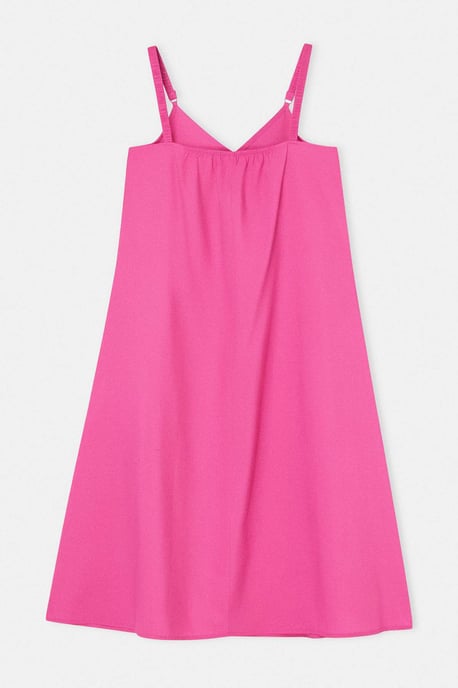 Trendyol Curve Dam Rosa Enfärgad Maxi Ärmlös Strandkläder A-linje Plus size Klänning - Image 5