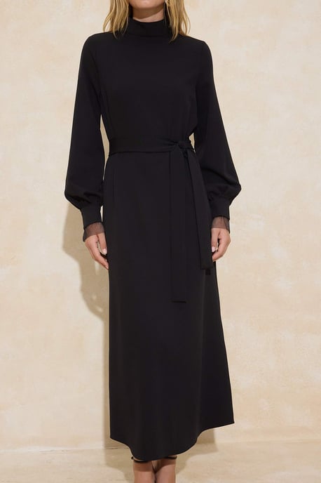Trendyol Modest Dames Zwart Effen Maxi Lang Casual A-lijn Modest Jurken - Image 3