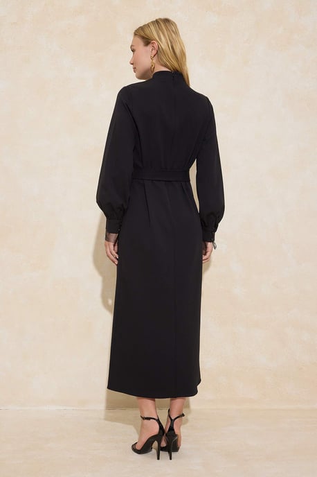 Trendyol Modest Dames Zwart Effen Maxi Lang Casual A-lijn Modest Jurken - Image 4