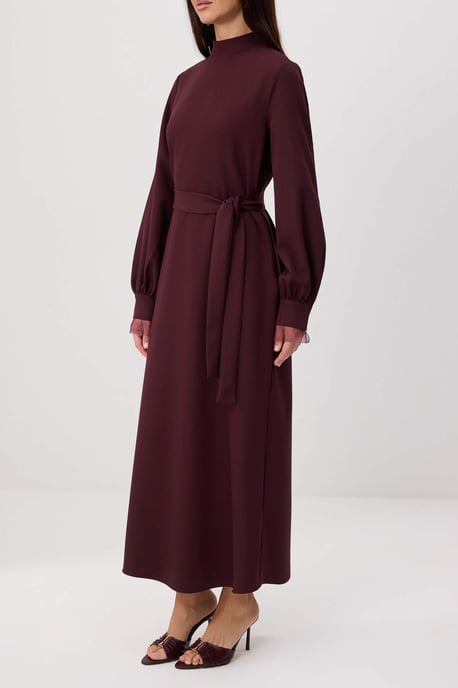 Trendyol Modest Dames Paars Effen Maxi Lang Casual A-lijn Modest Jurken - Image 2