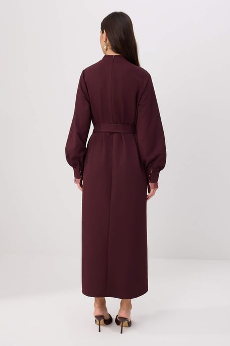 Trendyol Modest Dames Paars Effen Maxi Lang Casual A-lijn Modest Jurken - Image 3