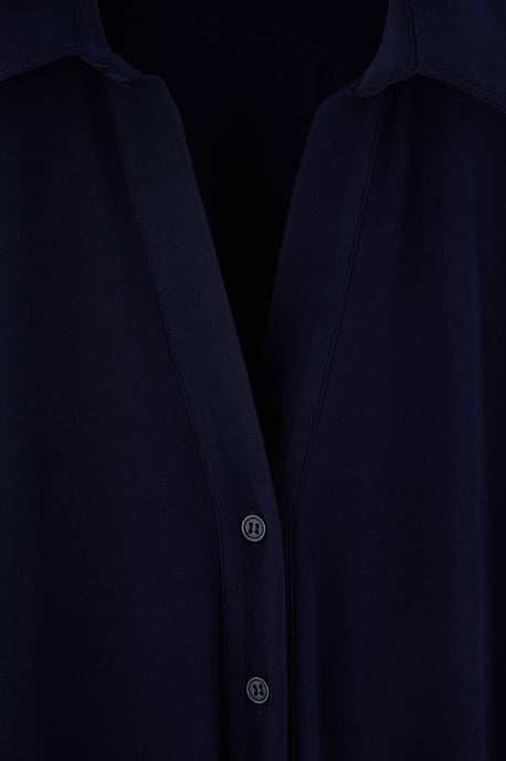 Trendyol Curve Dam Mörkblå Enfärgad Maxi Kort Rak Plus size Klänning - Image 5