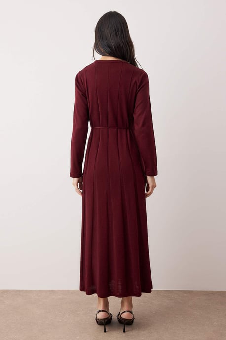 Trendyol Modest Dames Paars Effen Maxi Lang Casual A-lijn Modest Jurken - Image 3