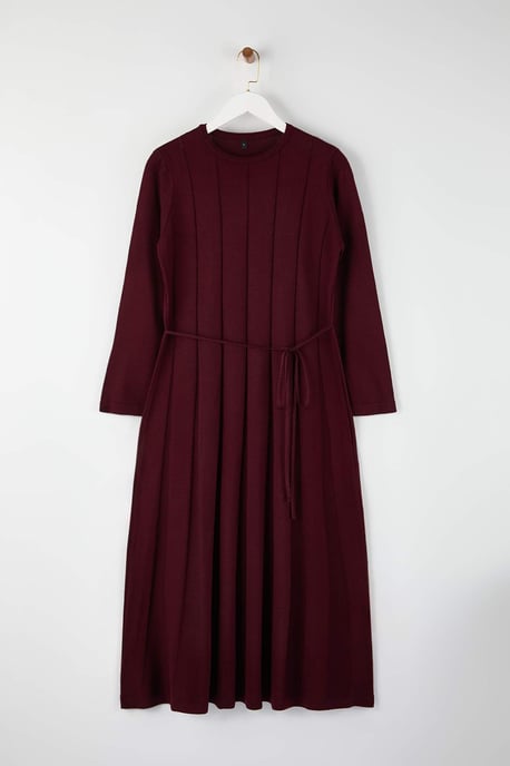 Trendyol Modest Dames Paars Effen Maxi Lang Casual A-lijn Modest Jurken - Image 4