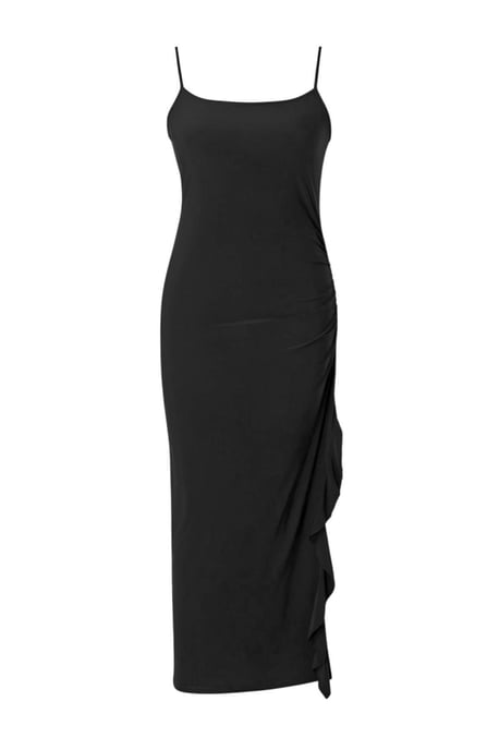 Trendyol Curve Dam Svart Enfärgad Maxi Ärmlös Casual Bodycon Plus size Klänning - Image 4