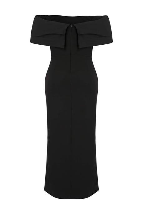 Trendyol Curve Dam Svart Enfärgad Maxi Ärmlös Examen / Bal Bodycon Plus size Klänning - Image 5
