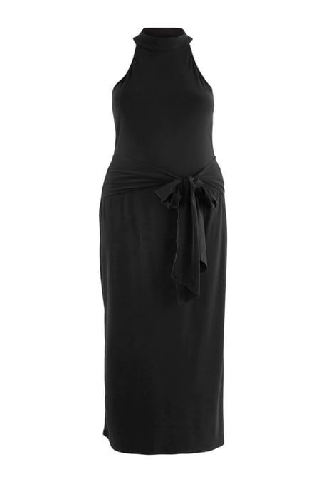 Trendyol Curve Dam Svart Enfärgad Maxi Ärmlös Casual Bodycon Plus size Klänning - Image 3