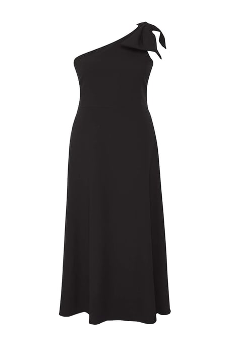 Trendyol Curve Dam Svart Enfärgad Maxi Ärmlös Elegant/Kväll A-linje Plus size Klänning - Image 5