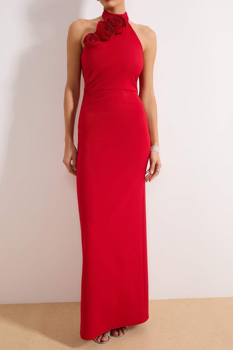 TRENDYOLMİLLA Dames Rood Effen Maxi Mouwloos Diploma-uitreiking / Gala Recht Avond & Gala Jurk - Image 2