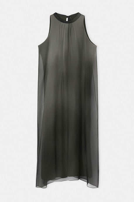 Trendyol Curve Dam Grön Batikmönster Maxi Ärmlös Casual A-linje Plus size Klänning - Image 3