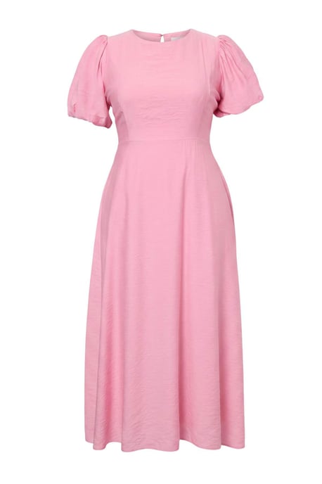 Trendyol Curve Dam Rosa Enfärgad Maxi Kort A-linje Plus size Klänning - Image 4
