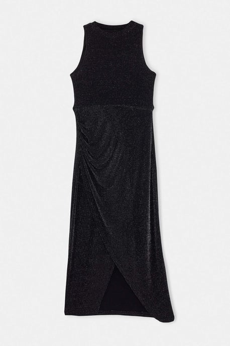 Trendyol Curve Dam Svart Enfärgad Maxi Ärmlös Bodycon Plus size Klänning - Image 2