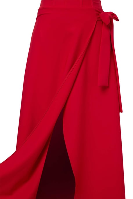 Trendyol Curve Dam Röd Enfärgad Maxi Ärmlös Fest A-linje Plus size Klänning - Image 4