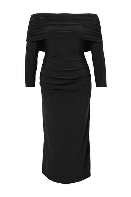 Trendyol Curve Dam Svart Enfärgad Maxi Lång Elegant/Kväll A-linje Plus size Klänning - Image 3