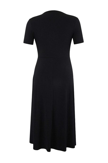 Trendyol Curve Dam Svart Enfärgad Maxi Kort A-linje Plus size Klänning - Image 5