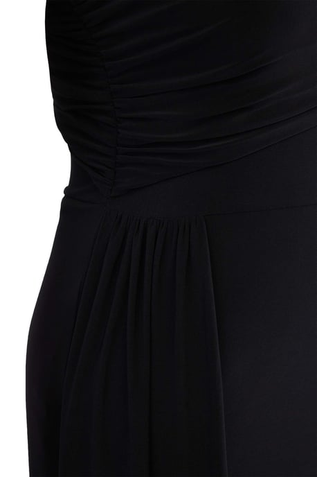 Trendyol Curve Dam Svart Enfärgad Maxi Ärmlös Casual Rak Plus size Klänning - Image 4
