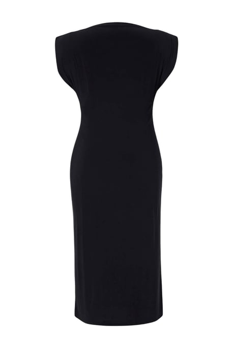 Trendyol Curve Dam Svart Enfärgad Maxi Ärmlös Casual Bodycon Plus size Klänning - Image 4