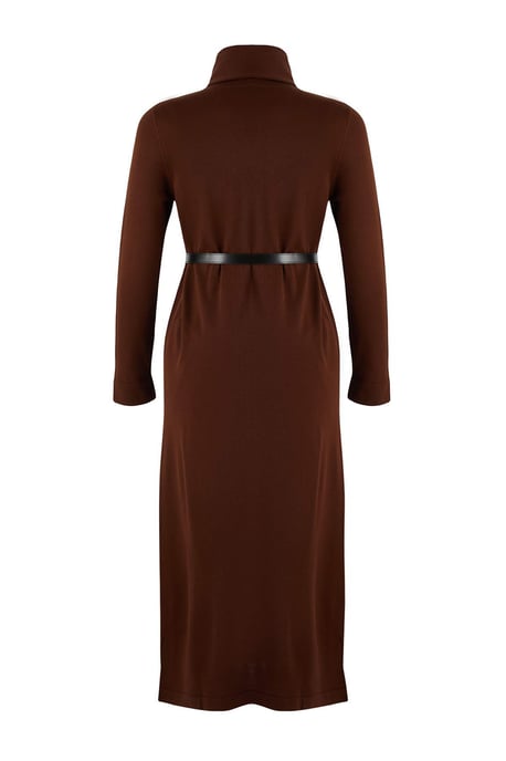 Trendyol Modest Dames Bruin Effen Maxi Lang Casual Recht Modest Jurken - Image 5