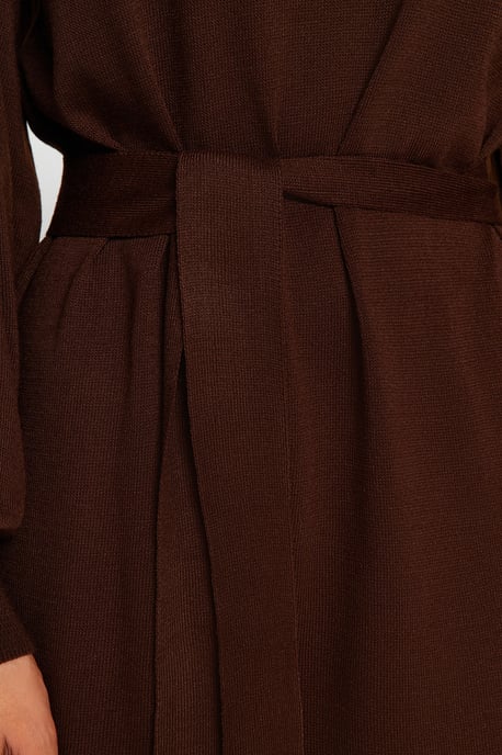 Trendyol Modest Dames Bruin Effen Maxi Lang Casual Recht Modest Jurken - Image 4