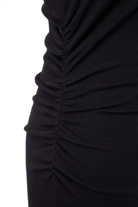 Trendyol Curve Dam Svart Enfärgad Maxi Ärmlös Casual Rak Plus size Klänning - Image 5