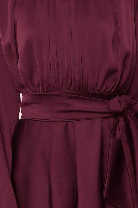 Trendyol Modest Dames Bruin Effen Maxi Lang Stijlvol/Avond Skater Modest Avond Jurken - Image 3