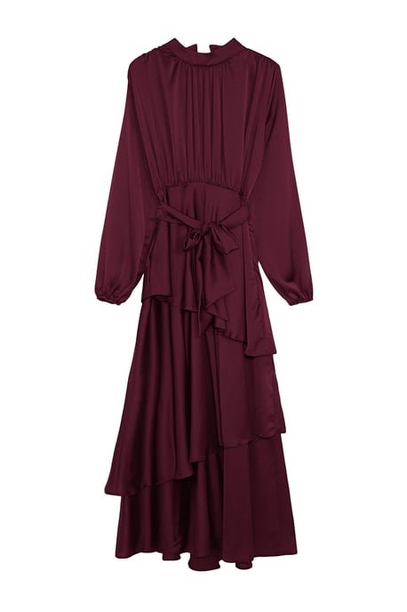 Trendyol Modest Dames Bruin Effen Maxi Lang Stijlvol/Avond Skater Modest Avond Jurken - Image 5