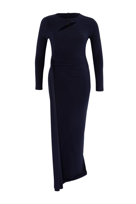 Trendyol Curve Dam Mörkblå Enfärgad Maxi Ärmlös Rak Plus size Klänning - Image 3
