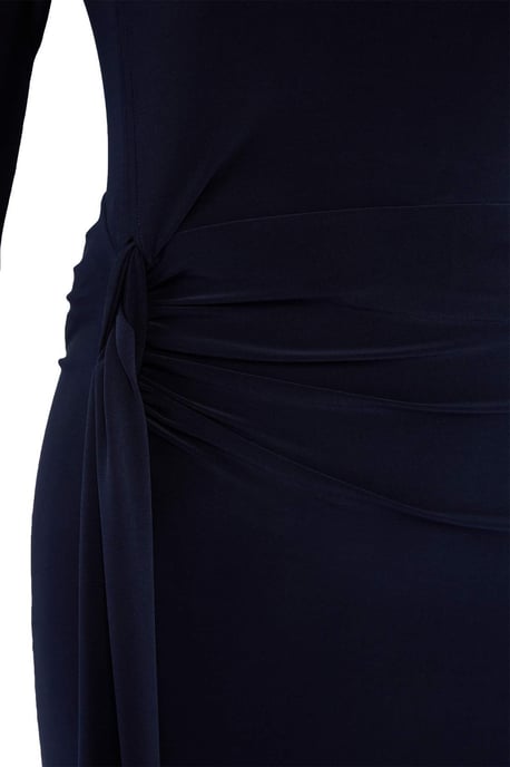Trendyol Curve Dam Mörkblå Enfärgad Maxi Ärmlös Rak Plus size Klänning - Image 4