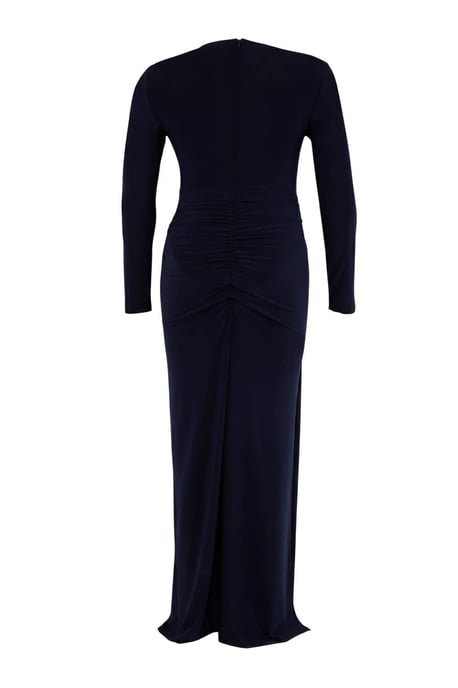 Trendyol Curve Dam Mörkblå Enfärgad Maxi Ärmlös Rak Plus size Klänning - Image 5