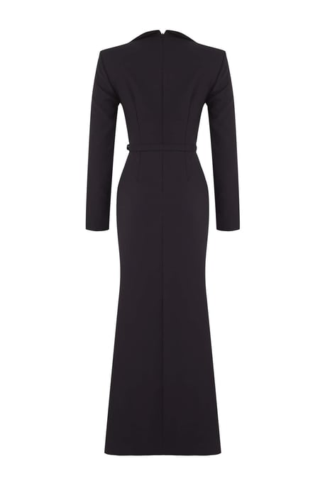 TRENDYOLMİLLA Dames Zwart Effen Maxi Lang Diploma-uitreiking / Gala Zeemeermin Avond & Gala Jurk - Image 5