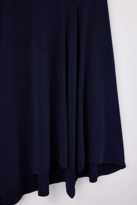 Trendyol Curve Dam Mörkblå Enfärgad Maxi Ärmlös Kväll / Vardag A-linje Plus size Klänning - Image 5