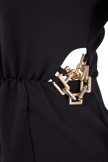 Trendyol Curve Dam Svart Enfärgad Maxi Ärmlös Fest A-linje Plus size Klänning - Image 4