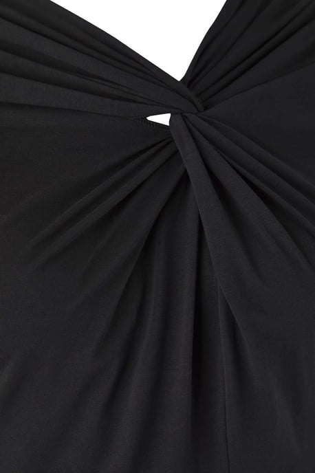 Trendyol Curve Dam Svart Enfärgad Maxi Kort Casual Rak Plus size Klänning - Image 5