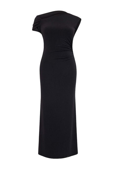 Trendyol Curve Dam Svart Enfärgad Maxi Ärmlös Casual Bodycon Plus size Klänning - Image 2