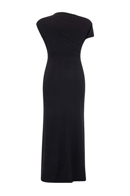 Trendyol Curve Dam Svart Enfärgad Maxi Ärmlös Casual Bodycon Plus size Klänning - Image 4