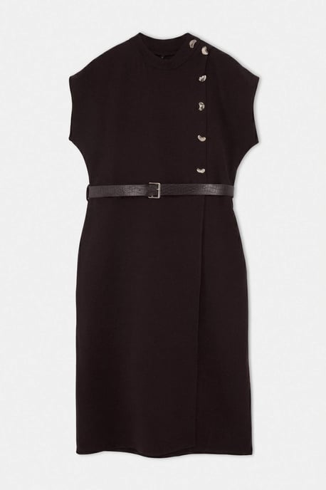 Trendyol Curve Dam Brun Enfärgad Maxi Ärmlös A-linje Plus size Klänning - Image 4