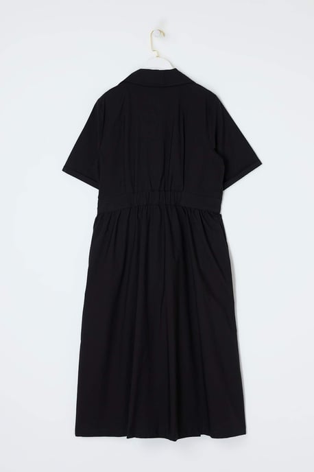 Trendyol Curve Dam Svart Enfärgad Midi Kort Casual Rak Plus size Klänning - Image 4