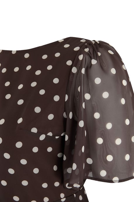 Trendyol Curve Dam Brun Djurmönster Midi Kort Casual A-linje Plus size Klänning - Image 3
