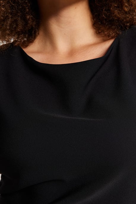 Trendyol Curve Dam Svart Enfärgad Midi Kort Kväll / Vardag Bodycon Plus size Klänning - Image 4