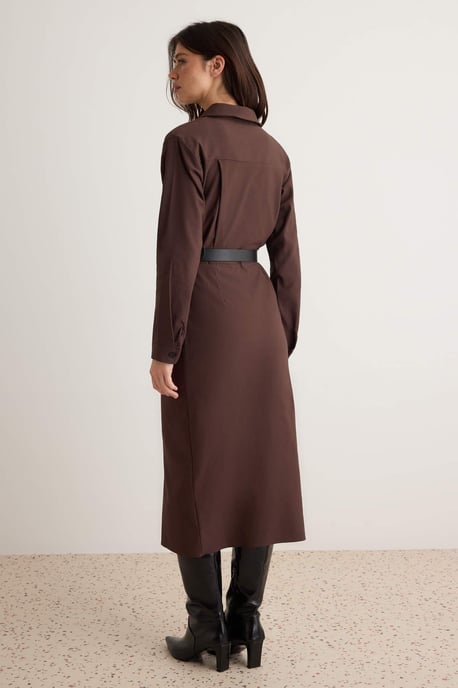 TRENDYOLMİLLA Dames Effen Midi Lang Bodycon Jurken - Image 3