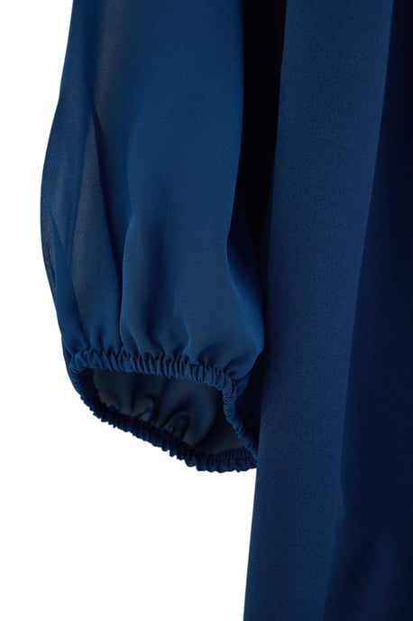 Trendyol Curve Dam Blå Enfärgad Midi Lång Elegant/Kväll Bodycon Plus size Klänning - Image 5
