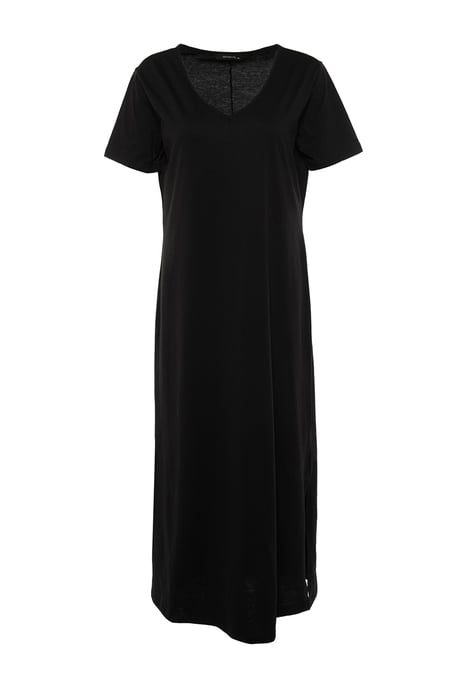Trendyol Curve Dam Svart Enfärgad Midi Kort Casual Rak Plus size Klänning - Image 5