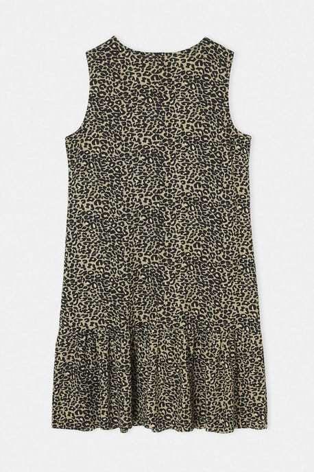 Trendyol Curve Dam Grön Prickig Kort / Mini Ärmlös Casual Rak Plus size Klänning - Image 5